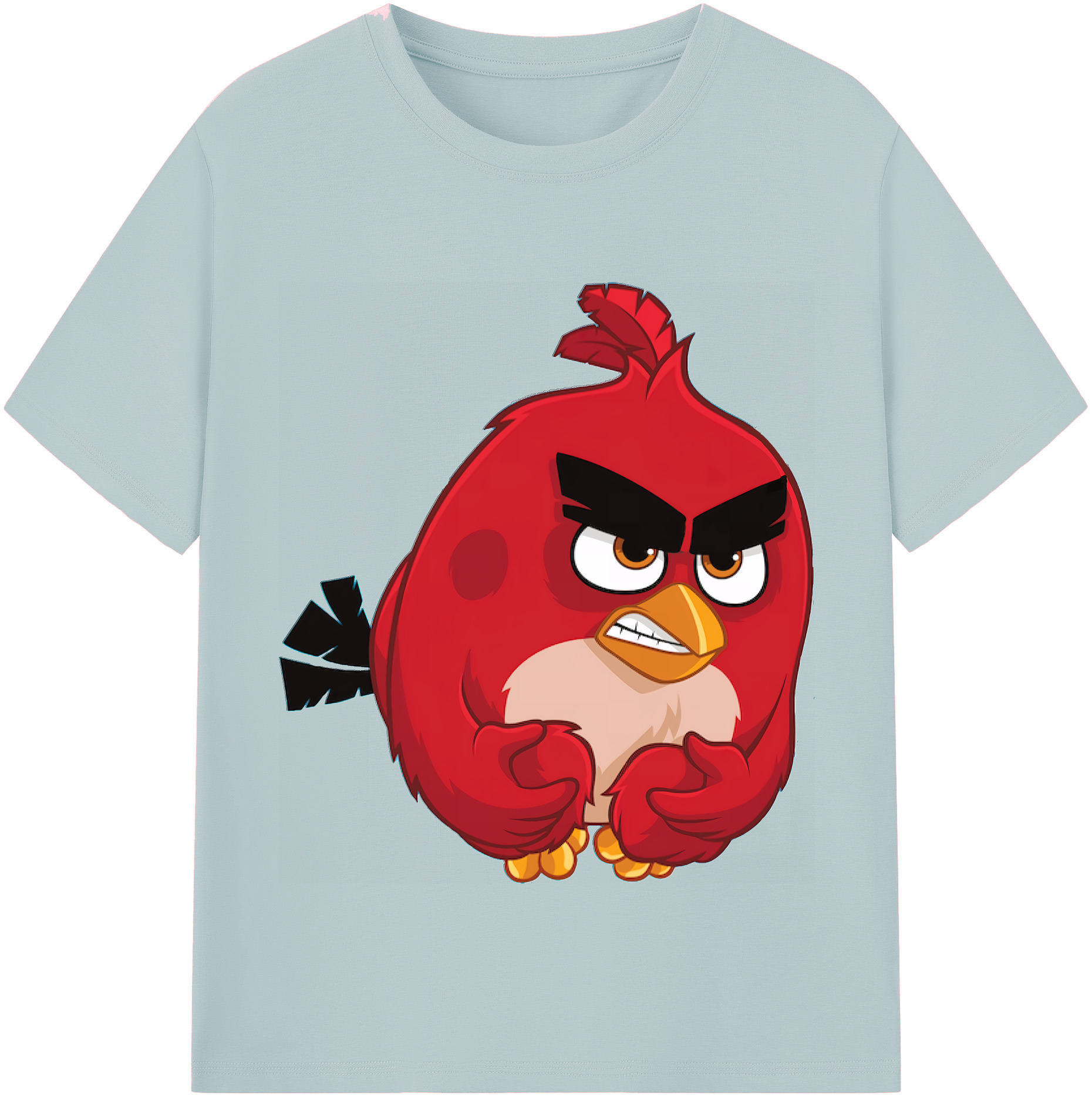 （画像用） Angry Birds アングリーバード 綿100％半袖Tシャツ（フロントプリント）